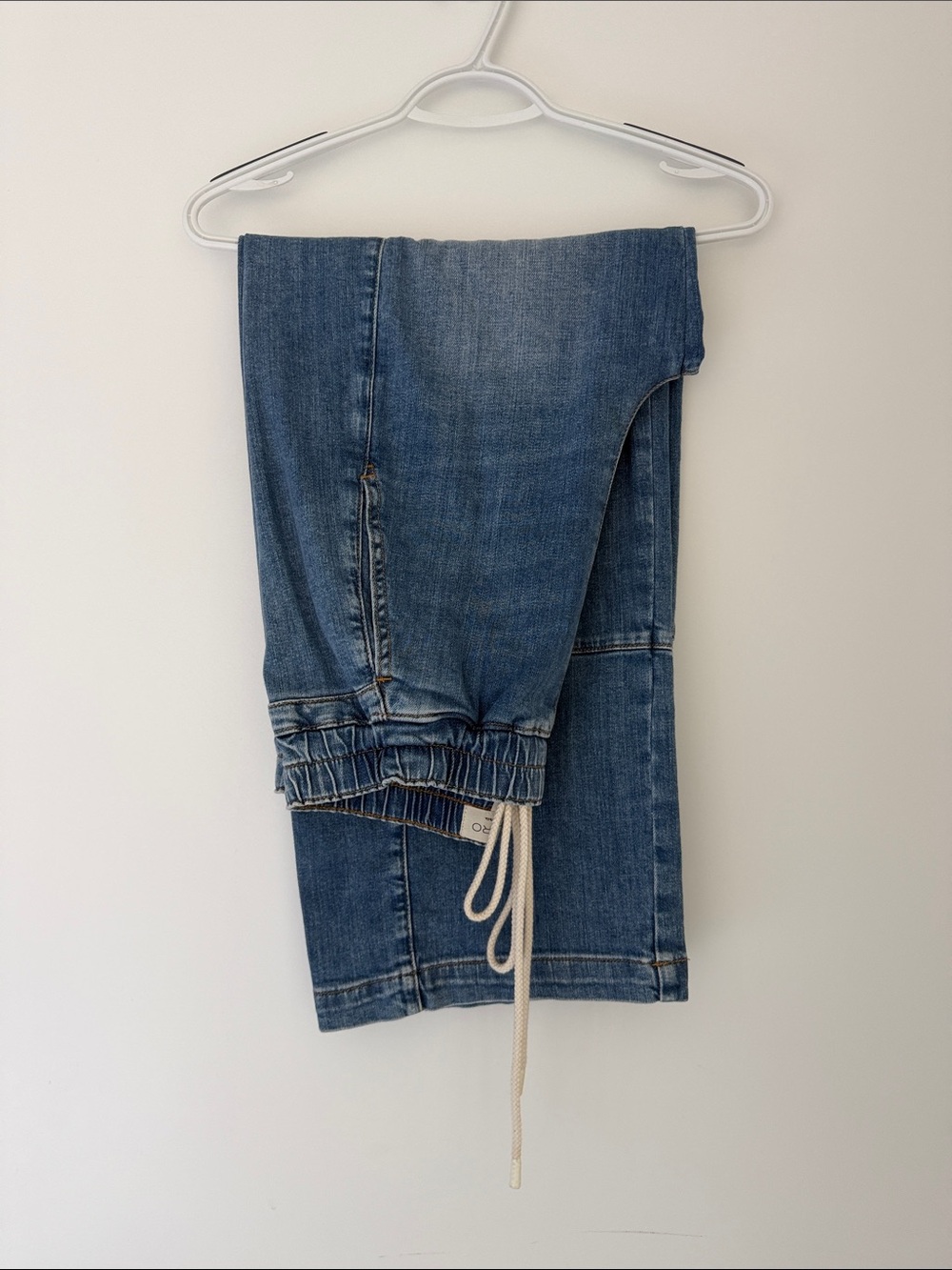 Pilcro Denim Wide-Leg Drawstring Jeans - Blue - Picture 8 of 10
